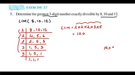 greatest 3 digit number divisible by 6 8 12|Determine the greatest 3 digit number exactly divisible by 8,10 .